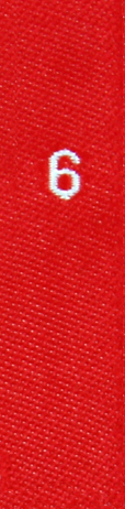 taille étiquettes tissées avec le chiffre 6