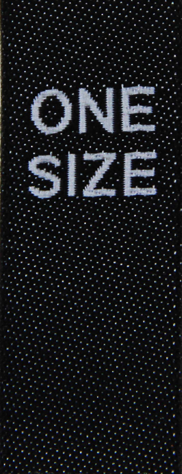 taille étiquettes tissées, ONE SIZE