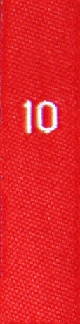 taille étiquettes tissées avec le chiffre 10