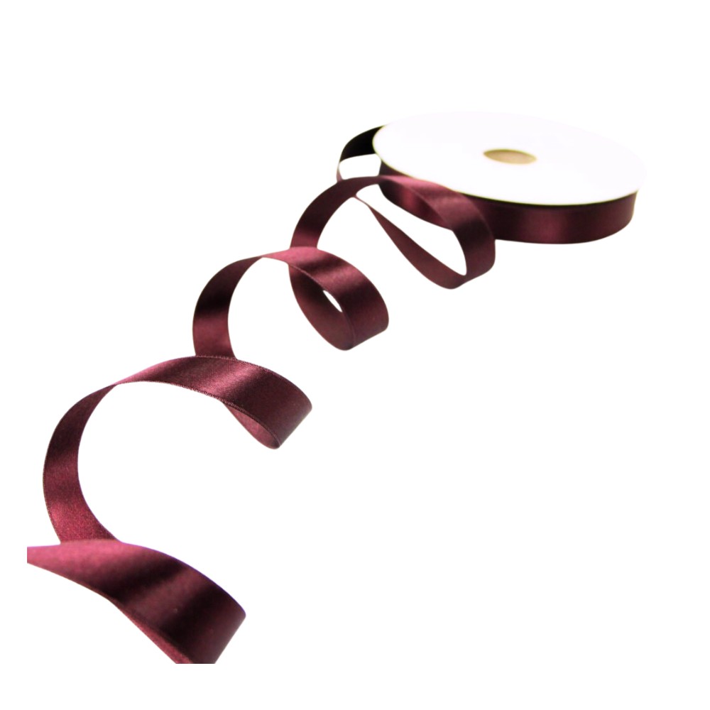 Ruban cadeau satin rouge vin