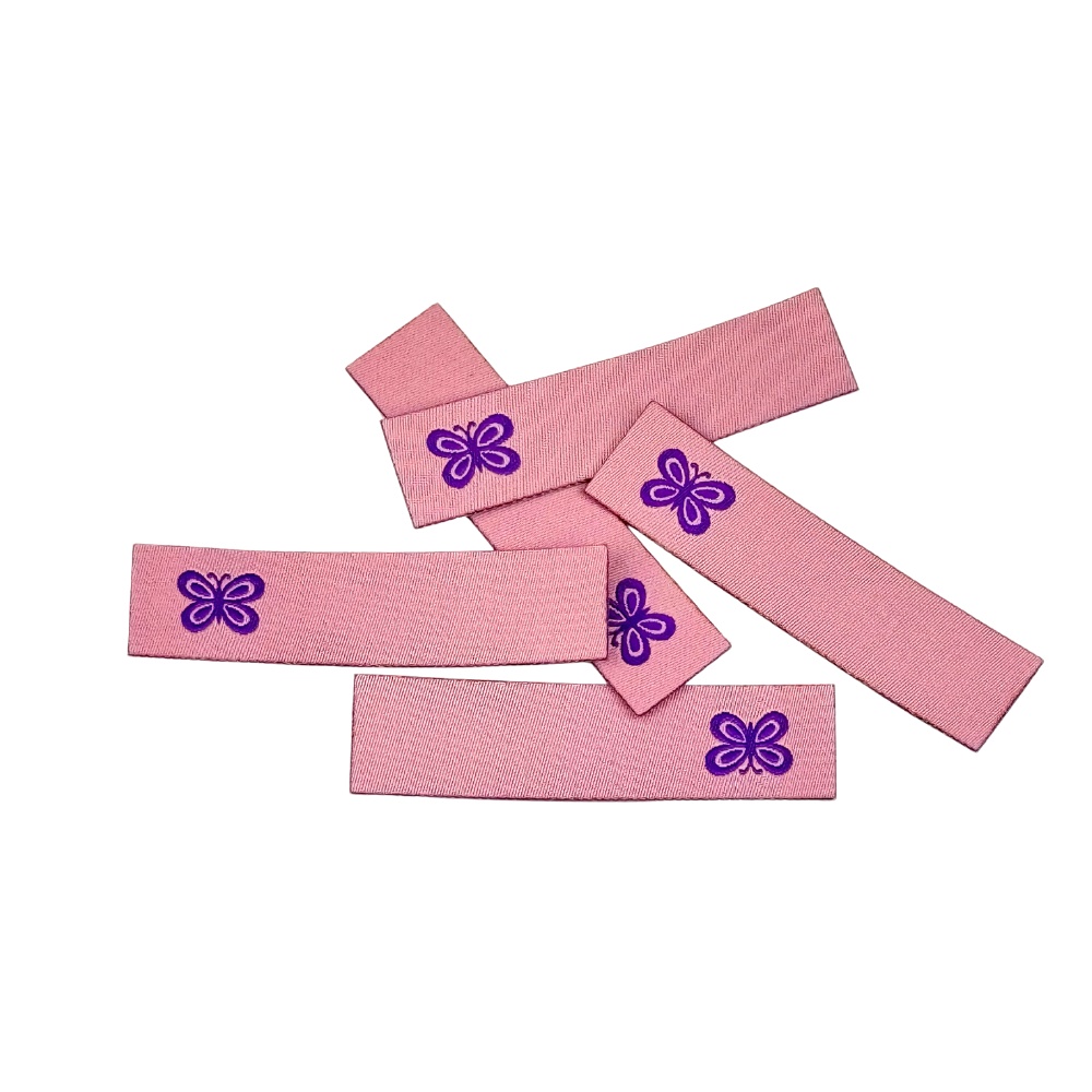 Étiquette textile à marquer soi-même, thermocollante,  „papillon“