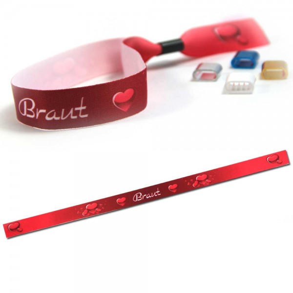ruban bracelet de soirée “Braut” design 3