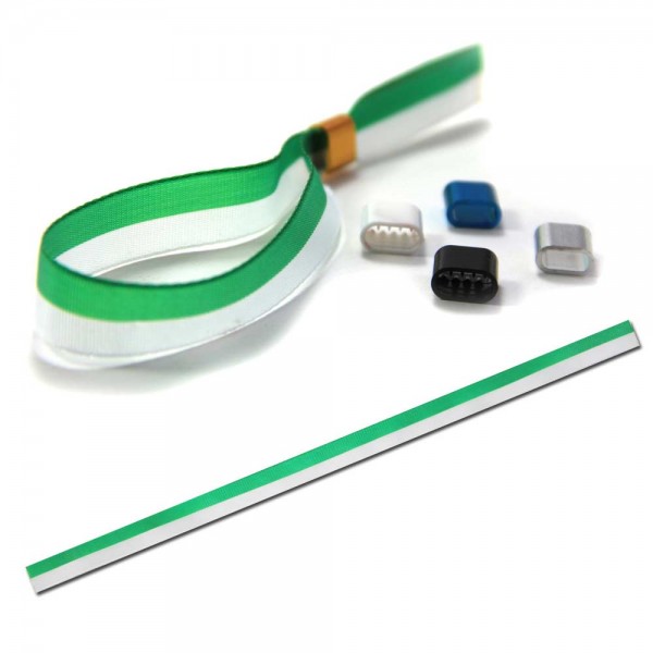 National- oder Vereinsarmband grün-weiß, Eintrittsband