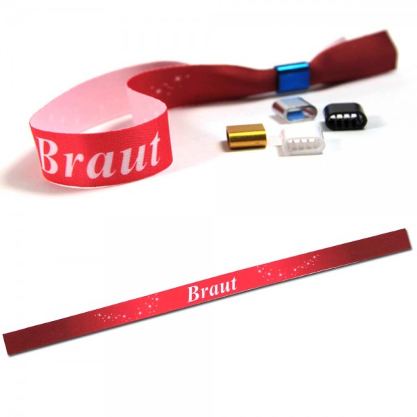 ruban bracelet de soirée “Braut” design 6