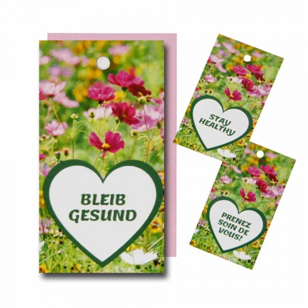 Hang tags | étiquettes volantes "PRENEZ SOIN DE VOUS!" - fleurs