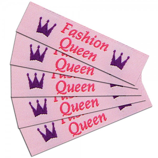 Textiletiketten "Fashion Queen", Webetiketten