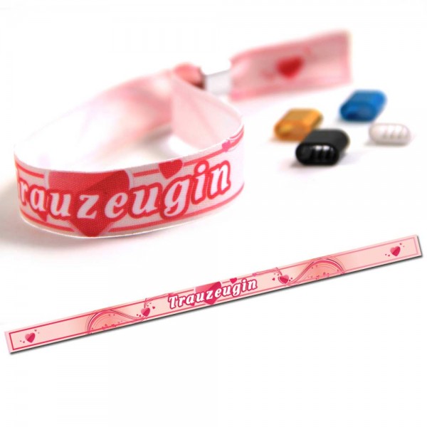 ruban bracelet de soirée “Trauzeugin” design 1