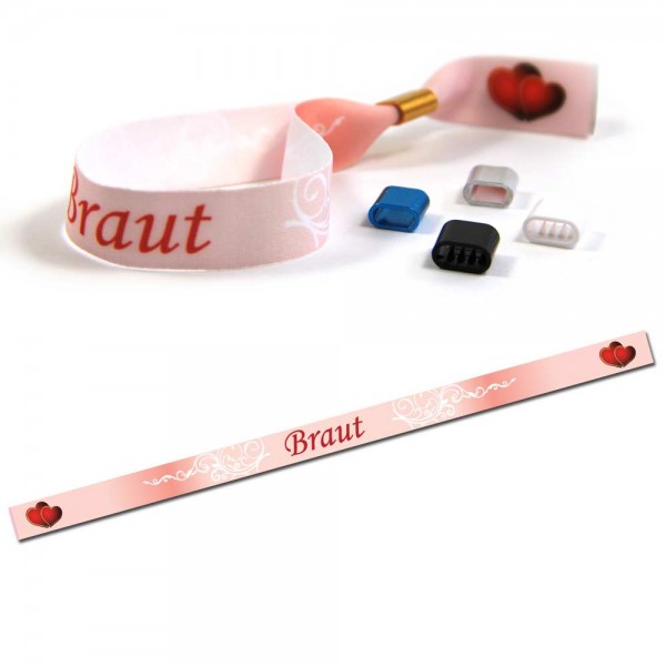 ruban bracelet de soirée “Braut” design 5